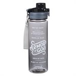 Bouteille d'Eau  /  Armor of God Plastic Water Bottle in Black - Ephesians 6:10 - 18