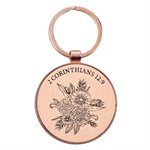 Porte-Clé / His Grace is Enough Keyring in a Tin in Pink Plum - 2 Corinthians 12:9