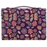 Couverture pour Bible LARGE / I Know the Plans Purple Floral Faux Leather Fashion Bible Cover - Jeremiah 29:11 , LARGE