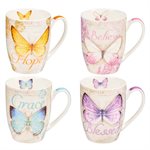 Set de 4 Tasses / Butterfly Blessings Mug Set