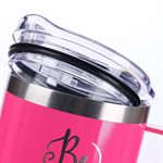 Tasse de Café en Acier Inoxydable / Be Still Pink Camp Style Stainless Steel Mug - Psalm 46:10