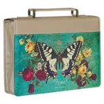 Hope, Bible Cover, Taupe & Butterfly Printed, Large