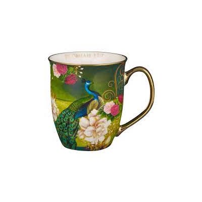Blessed Blue Peacock Ceramic Coffee Mug - Jeremiah 17:7