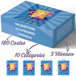 Quiz'Bible-Jeu Éducatif sur la Bible : 180 questions, 10 catégories, 3 Niveaux Pour Enfants et Adultes