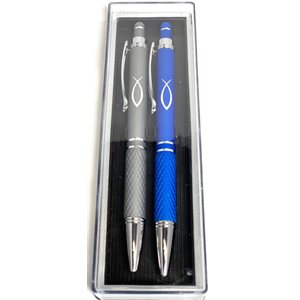 'Paquet de 2 Stylos avec Symbole Ichtus (Métal)