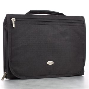 Couverture pour Bible et Organisateur Noir LARGE / Bible Cover-Three Fold Polyester Organizer-Large-Black