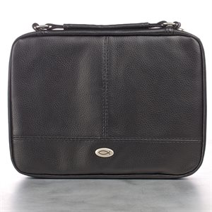 TWO-FOLD ORGANIZER LUXLEATHER, BLACK, LARGE / COUVERTURE POUR BIBLE LARGE