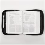TWO-FOLD ORGANIZER LUXLEATHER, BLACK, LARGE / COUVERTURE POUR BIBLE LARGE