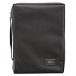 Couverture pour Bible Medium Noire / Black Poly-canvas Value Bible Cover with Fish Badge