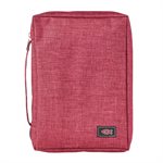 Couverture de Bible - Large, Bourgogne / Burgundy Poly-Canvas Value Bible Cover with Fish Badge