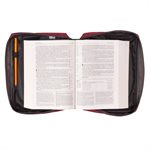 Couverture de Bible - Large, Bourgogne / Burgundy Poly-Canvas Value Bible Cover with Fish Badge