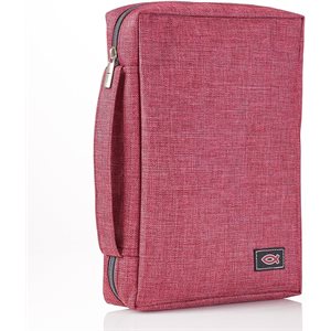 Bible Cover Value Burgundy Ichthus Patch