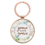 Porte-Clé / Grace Upon Grace - John 1:16 Key Ring in Tin