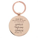 Porte-Clé / Grace Upon Grace - John 1:16 Key Ring in Tin
