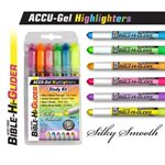 Paquet de 6 Surligneurs en gel pour Bible  /  Bible Hi Glider Accu Gel Highlighter 6 Pack