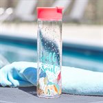 Bouteille d'Eau en Verre / It is Well With My Soul Glass Water Bottle in Salmon Pink