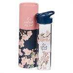 Bouteille d'Eau / Royal Blue It Is Well Glass Water Bottle