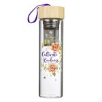 Bouteille d'Eau en Verre avec Infuseur à Thé / Cultivate Kindness Glass Infuser Water Bottle