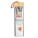 Bouteille d'Eau en Verre avec Infuseur à Thé / Kindness Matters Glass Infuser Water Bottle