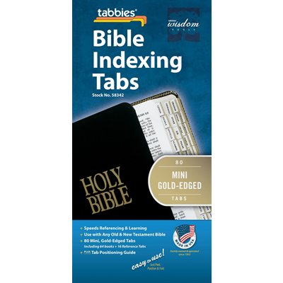 Tabbies Mini Gold-Edged Bible Indexing Tabs