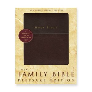 NIV Family Bible, Keepsake Edition - Imitation leather, burgundy