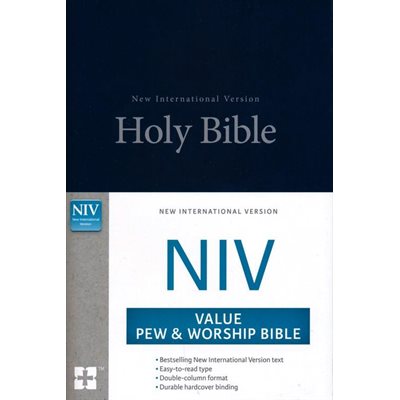 NIV, Value Pew and Worship Bible, Hardcover, Blue