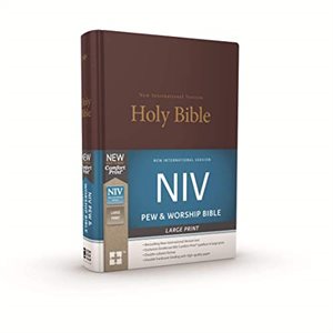 NIV Large-Print Pew and Worship Bible, hardcover, burgundy