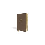 NIV, Larger Print Compact Bible, Leathersoft, Brown, Red Letter, Comfort Print