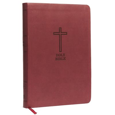 BA KJV THINLINE LARGE PRINT BURGUNDY LEATHERSOFT