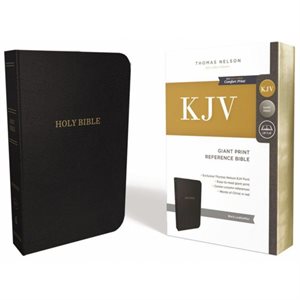 KJV Reference Bible, Giant Print, Black Bonded Leather, Indexed