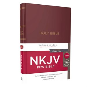 NKJV Pew Bible, Hardcover, Burgundy