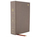 NET Comfort Print Bible, Full-Notes Edition-clothbound hardcover, gray