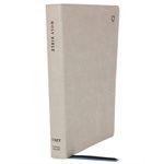NET Comfort Print Thinline Bible--soft leather-look, stone