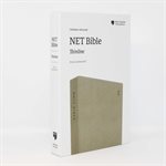 NET Comfort Print Thinline Bible--soft leather-look, stone