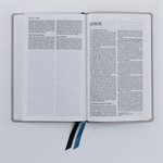 NET Comfort Print Thinline Bible--soft leather-look, stone