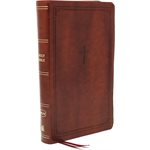 NKJV Personal-Size Large-Print Reference Bible, Comfort Print - Soft leather-look, brown (red letter)