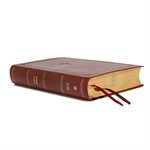 NKJV Personal-Size Large-Print Reference Bible, Comfort Print - Soft leather-look, brown (red letter)