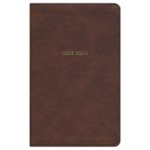 NKJV Comfort Print Thinline Bible - Soft leather-look, brown