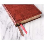 NKJV Large-Print Thinline Bible, Comfort Print--soft leather-look, brown (indexed)