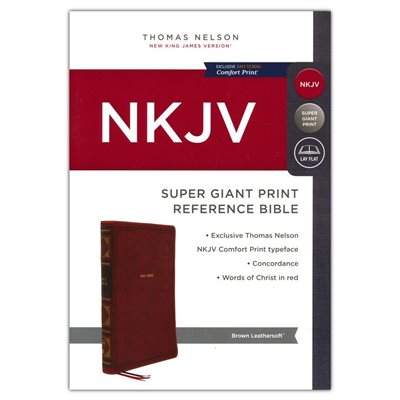 NKJV Super Giant-Print Reference Bible, Comfort Print - Soft leather-look, brown NKJV Super Giant-Print Reference Bible, Comfort Print - Soft leather-look, brown