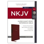 NKJV Super Giant-Print Reference Bible, Comfort Print - Soft leather-look, brown