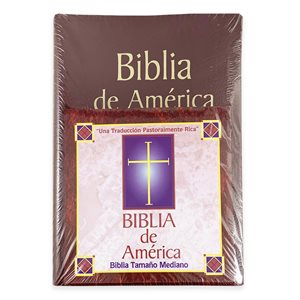 Biblia De America (Burgundy Imitation Leather, Spanish)