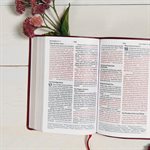 CSB Large-Print Personal-Size Reference Bible--soft leather-look, burgundy