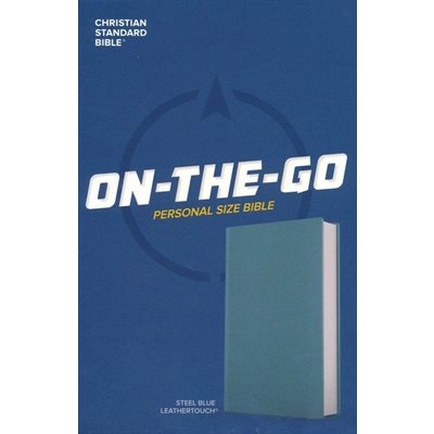 CSB Personal-Size On-The-Go Bible (Soft leather-look, steel blue)