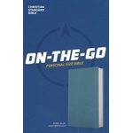 CSB Personal-Size On-The-Go Bible (Soft leather-look, steel blue)