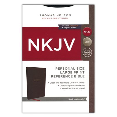 NKJV Holy Bible Personal Size Large Print Reference Bible, Comfort Print - Soft leather-look, black NKJV Holy Bible Personal Size Large Print Reference Bible, Comfort Print - Soft leather-look, black
