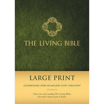 Living Bible: Large Print, Green Padded Hardcover