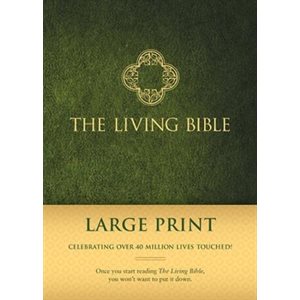 Living Bible: Large Print, Green Padded Hardcover