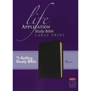 NKJV Life Application Study Bible 2nd Edition, Large Print Black Bonded Leather