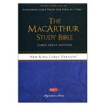 NKJV MacArthur Study Bible Large Print Hardcover